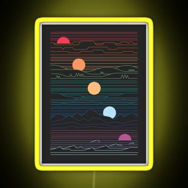 Many Lands Under One Sun RGB Neon Sign