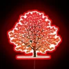 Vibrant RGB Neon Sign with Iconic Maple Tree Silhouette Design