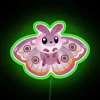 Neon Marbled Emperor Moth Wall Sign Art for Unique Decor Enthusiasts