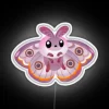 Elegant Marbled Emperor Moth design radiant glowing wall art decoration