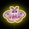 Vibrant, colorful marbled emperor moth inspired led rgb neon sign decoration