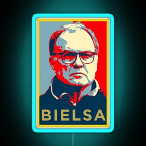 Marcelo Bielsa Artwork Gift Halloween Day Thanksgiving Christmas Day RGB Neon Sign