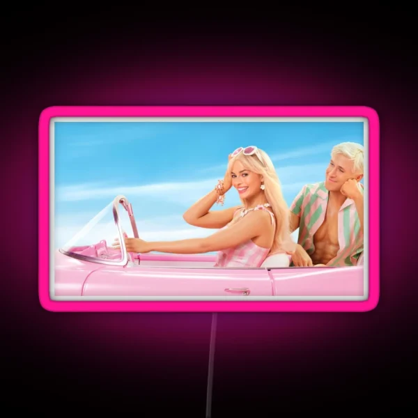 Margot Robbie And Ryan Gosling RGB Neon Sign