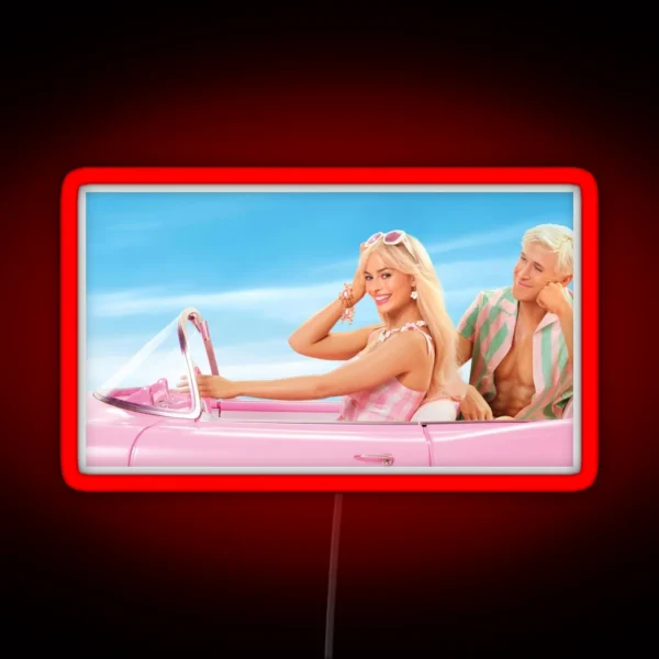 Margot Robbie And Ryan Gosling RGB Neon Sign