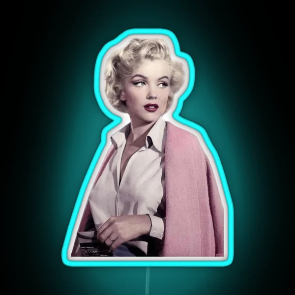 Marilyn Monroe Pretty In Pink Led RGB Neon Sign