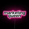 Illuminate your space with vibrant marketing queen LED neon glow.