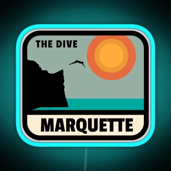 Marquette Black Rocks The Dive RGB Neon Sign