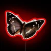 Glowing Neon Sign Featuring Majestic Martian Purple Emperor Icon