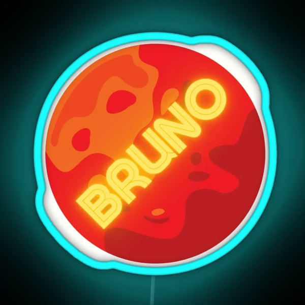 Mars The Red Planet Bruno RGB Neon Sign