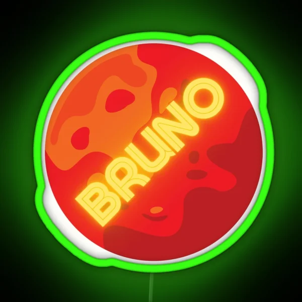 Mars The Red Planet Bruno RGB Neon Sign