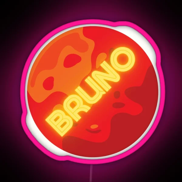 Mars The Red Planet Bruno RGB Neon Sign