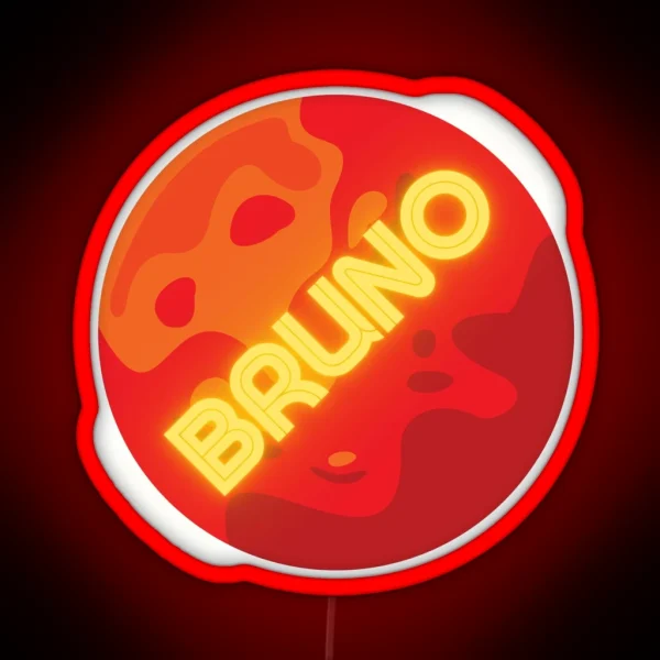 Mars The Red Planet Bruno RGB Neon Sign