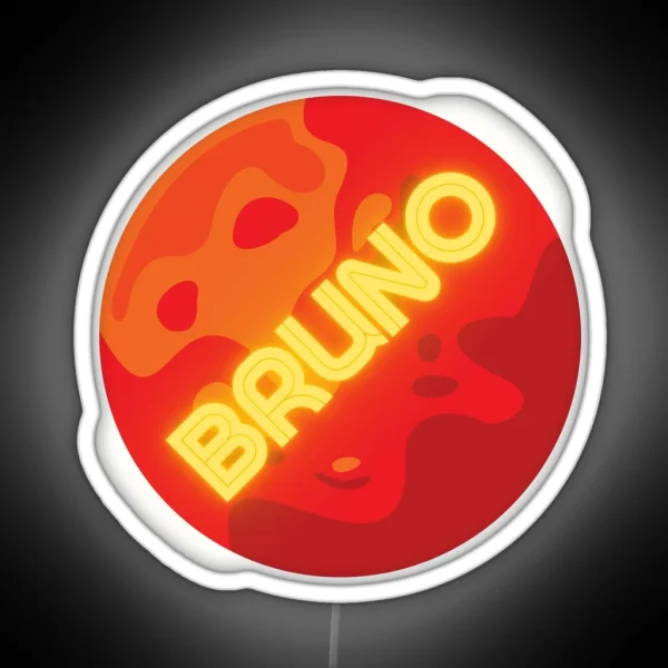 Mars The Red Planet Bruno RGB Neon Sign