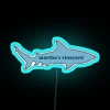 Glowing Martha's Vineyard Shark Neon Sign in Vibrant Colorful Lighting