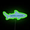Martha's Vineyard Shark Fin Neon Sign in Vibrant RGB Lighting