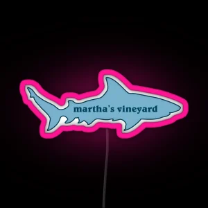 Martha S Vineyard Shark RGB Neon Sign