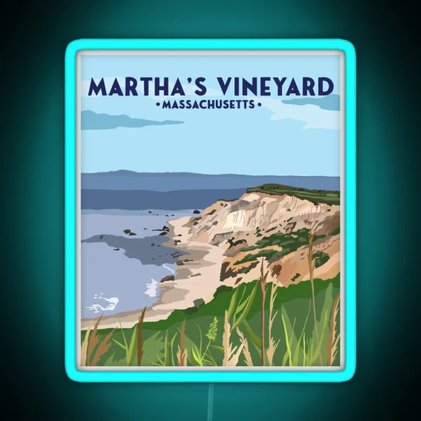 Martha S Vineyard Travel Led RGB Neon Sign