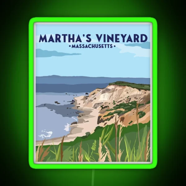Martha S Vineyard Travel Led RGB Neon Sign