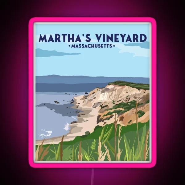 Martha S Vineyard Travel Led RGB Neon Sign