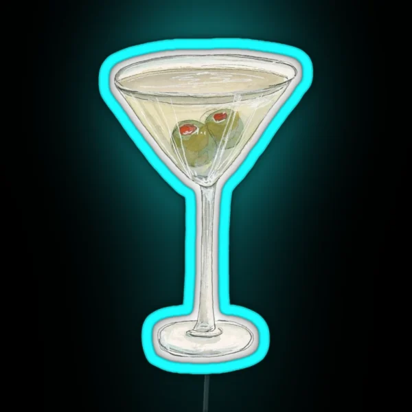 Martini Cocktail RGB Neon Sign