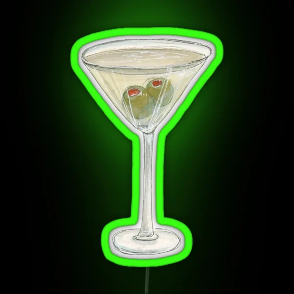 Martini Cocktail RGB Neon Sign