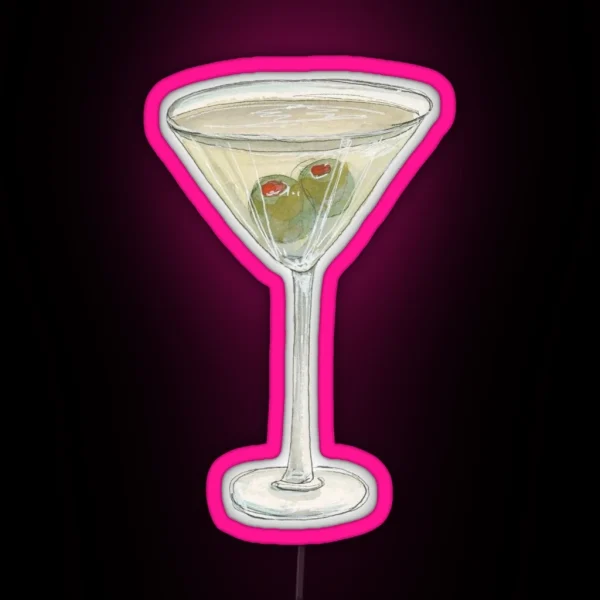 Martini Cocktail RGB Neon Sign