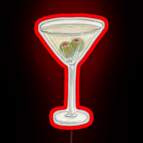 Martini Cocktail RGB Neon Sign