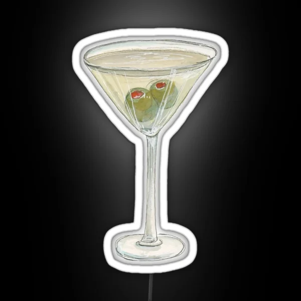 Martini Cocktail RGB Neon Sign