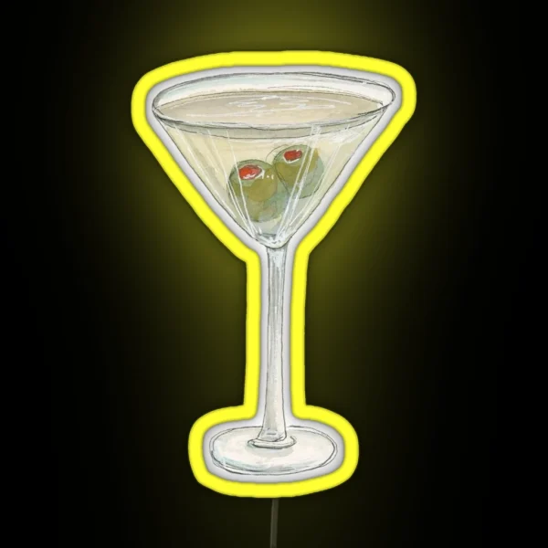 Martini Cocktail RGB Neon Sign