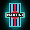 Vibrant RGB Neon Martini Inspired Vintage Cocktail Bar Sign Wall Decor
