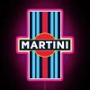 Personalized RGB LED Neon Sign with Customizable Martini Livery Design