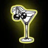 Vibrant RGB LED Martini Sign for Bar Decor and Ambiance