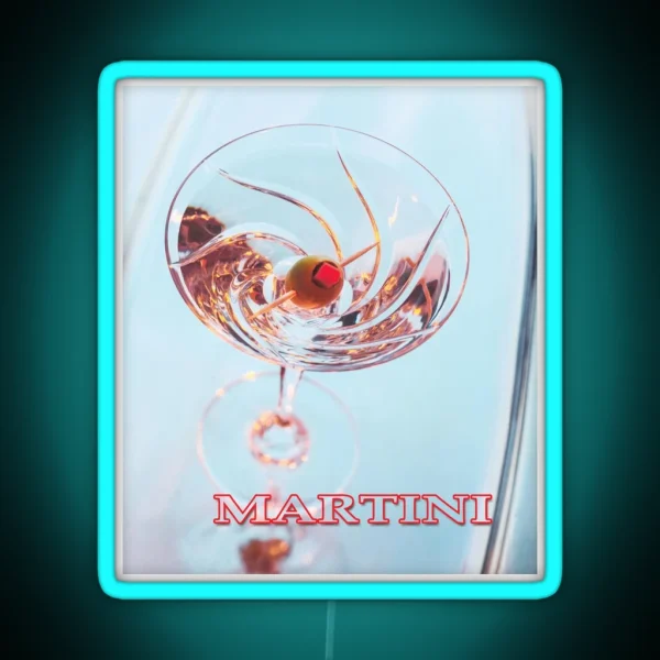 Martini With Olive RGB Neon Sign