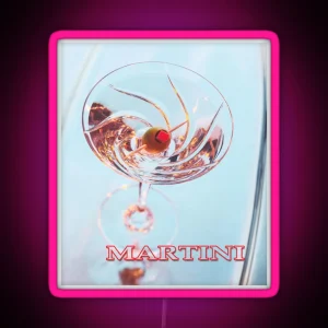 Martini With Olive RGB Neon Sign