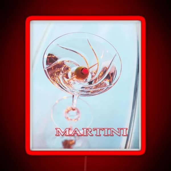 Martini With Olive RGB Neon Sign