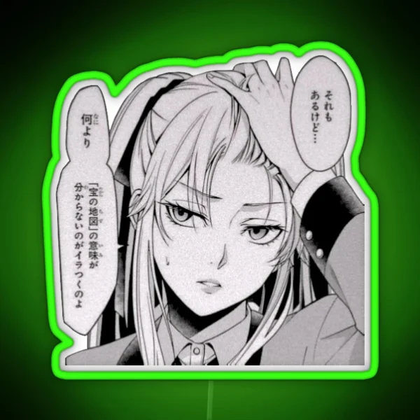 Mary Saotome Kakegurui Manga Illustration Comic Anime Girl RGB Neon Sign