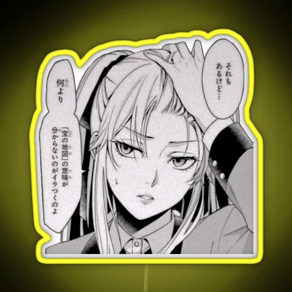 Mary Saotome Kakegurui Manga Illustration Comic Anime Girl RGB Neon Sign