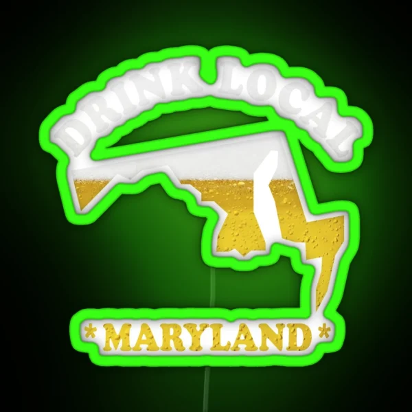 MARYLAND Beer Map Led Drink Local Brewmaster RGB Neon Sign