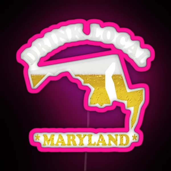 MARYLAND Beer Map Led Drink Local Brewmaster RGB Neon Sign