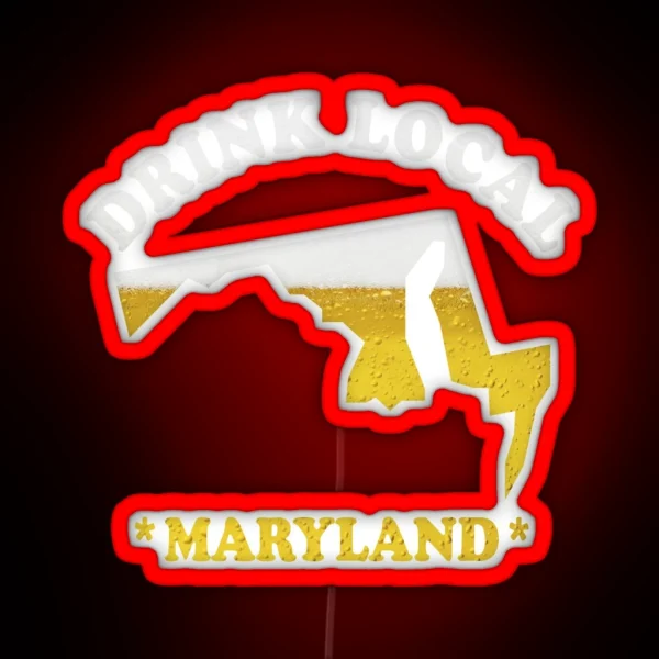 MARYLAND Beer Map Led Drink Local Brewmaster RGB Neon Sign