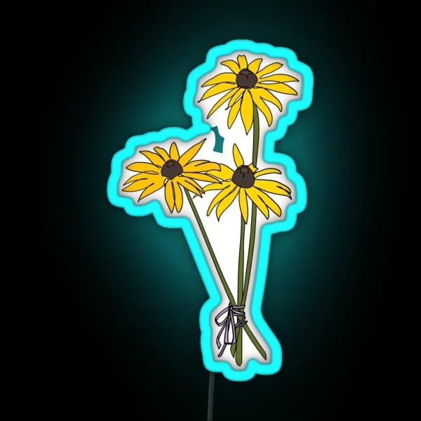 Maryland Black Eyed Susan RGB Neon Sign