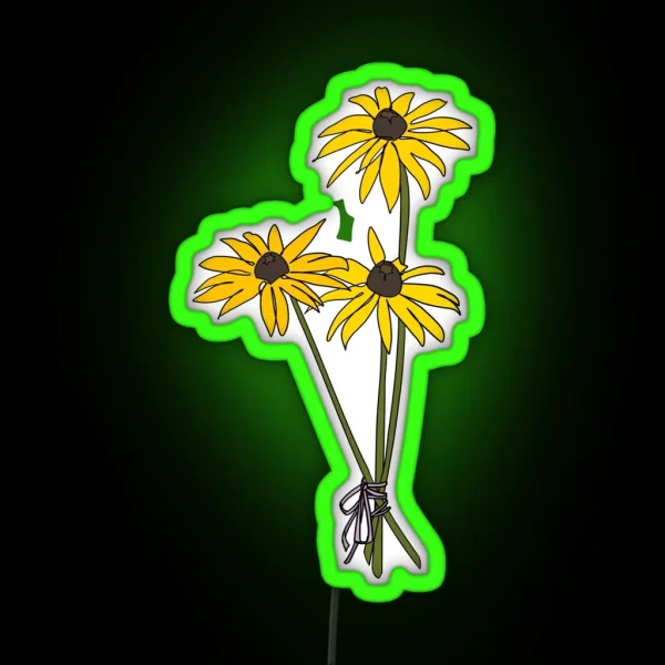 Maryland Black Eyed Susan RGB Neon Sign