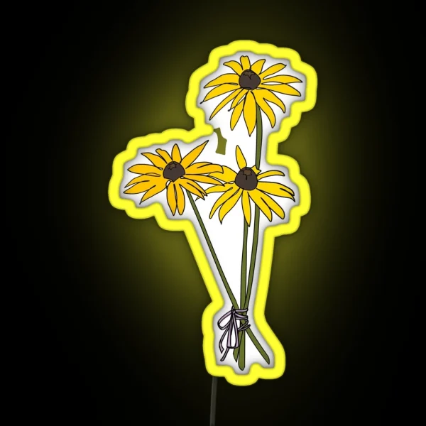 Maryland Black Eyed Susan RGB Neon Sign