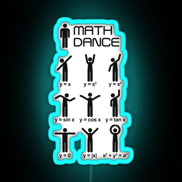 Math Dance RGB Neon Sign