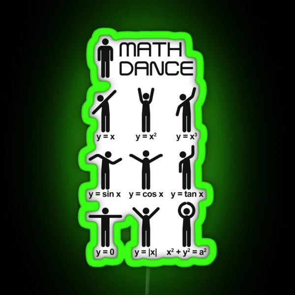 Math Dance RGB Neon Sign