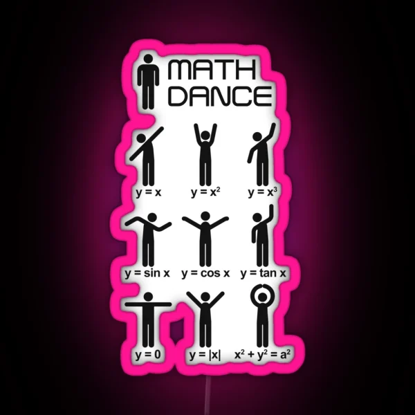 Math Dance RGB Neon Sign