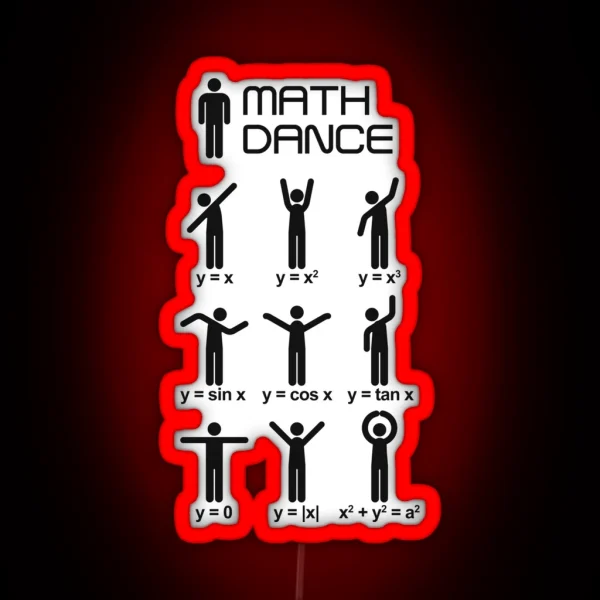 Math Dance RGB Neon Sign