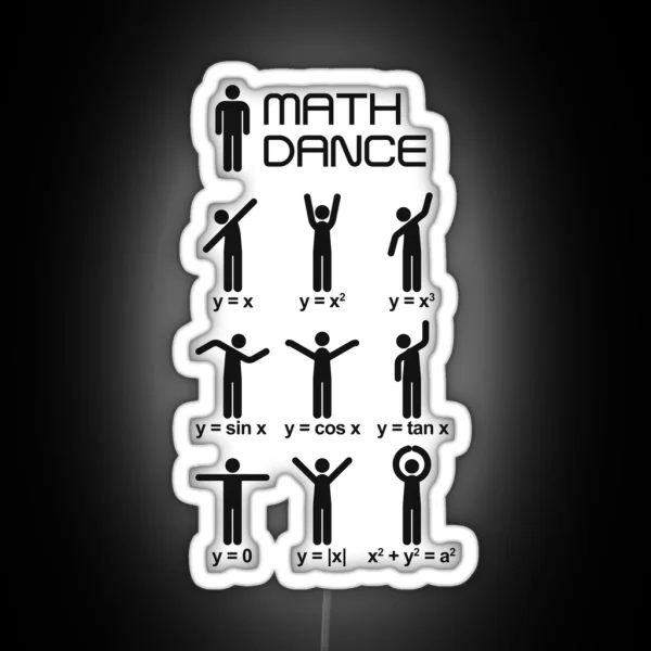 Math Dance RGB Neon Sign