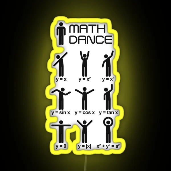 Math Dance RGB Neon Sign