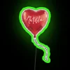 Neon Matilda Balloon Sign in Vibrant RGB Colorful Glowing Display